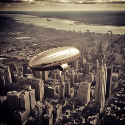 Luftschiff über New York – durch die Klimakrise bald wieder ein gewohntes Bild?