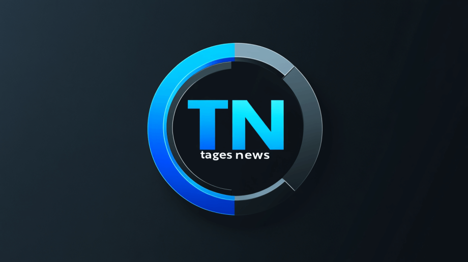 Logo für eine fiktive Nachrichtensendung namens tagesnews für einen Artikel über Deutschland in der Zukunft